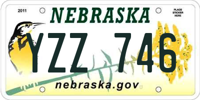NE license plate YZZ746