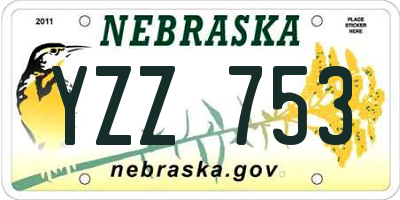 NE license plate YZZ753