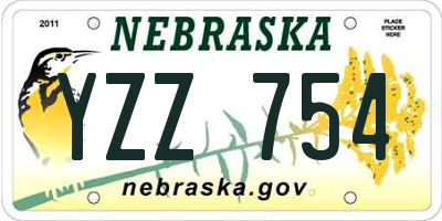 NE license plate YZZ754