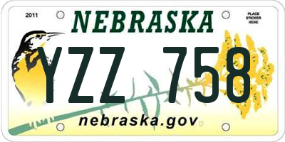 NE license plate YZZ758