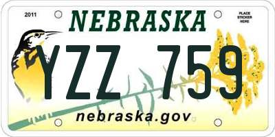 NE license plate YZZ759