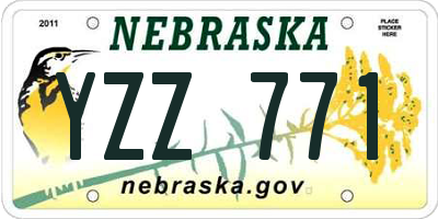 NE license plate YZZ771