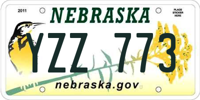 NE license plate YZZ773