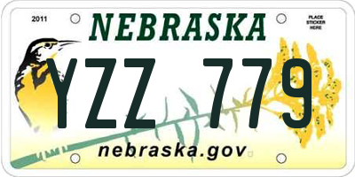 NE license plate YZZ779
