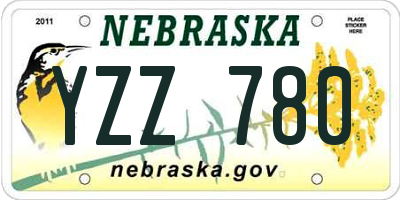 NE license plate YZZ780