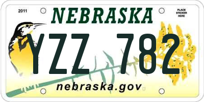 NE license plate YZZ782