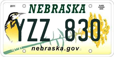 NE license plate YZZ830