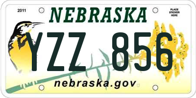 NE license plate YZZ856