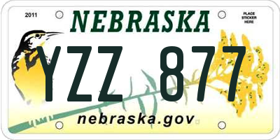 NE license plate YZZ877