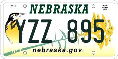 NE license plate YZZ895