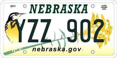 NE license plate YZZ902