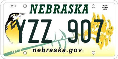 NE license plate YZZ907