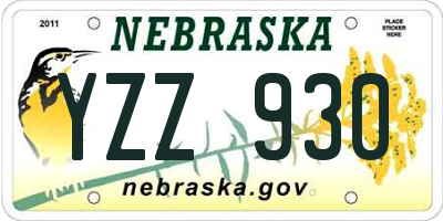 NE license plate YZZ930