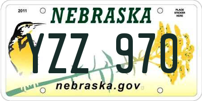 NE license plate YZZ970