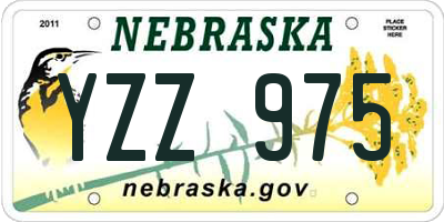 NE license plate YZZ975