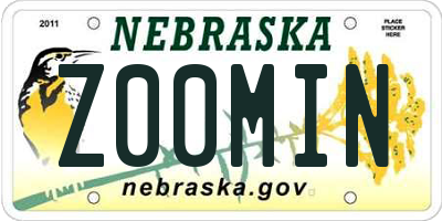 NE license plate Z00MIN