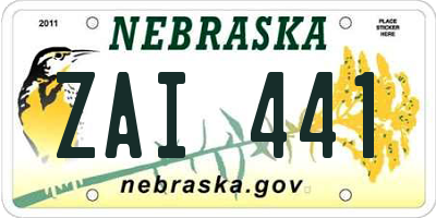 NE license plate ZAI441