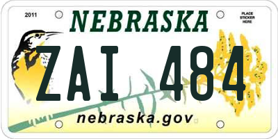 NE license plate ZAI484