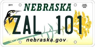 NE license plate ZAL101