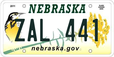 NE license plate ZAL441