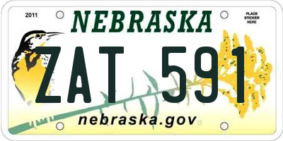 NE license plate ZAT591