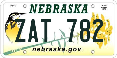 NE license plate ZAT782
