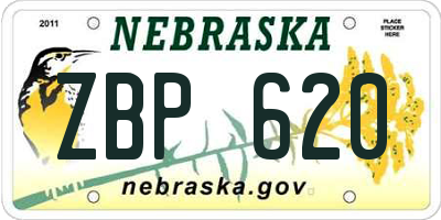 NE license plate ZBP620