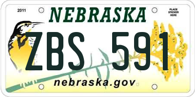 NE license plate ZBS591