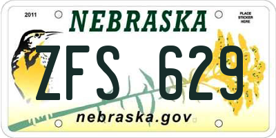 NE license plate ZFS629