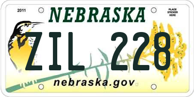 NE license plate ZIL228