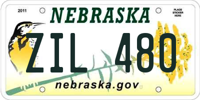 NE license plate ZIL480