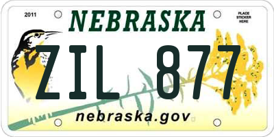 NE license plate ZIL877