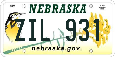 NE license plate ZIL931