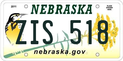 NE license plate ZIS518