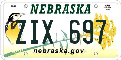 NE license plate ZIX697