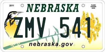 NE license plate ZMV541