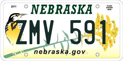 NE license plate ZMV591