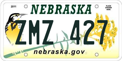 NE license plate ZMZ427