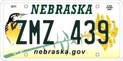 NE license plate ZMZ439