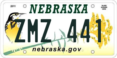 NE license plate ZMZ441