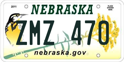 NE license plate ZMZ470