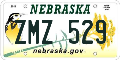 NE license plate ZMZ529