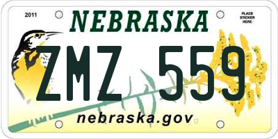 NE license plate ZMZ559