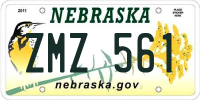 NE license plate ZMZ561