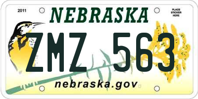NE license plate ZMZ563