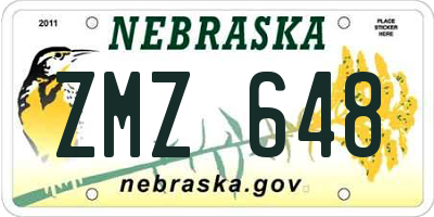 NE license plate ZMZ648
