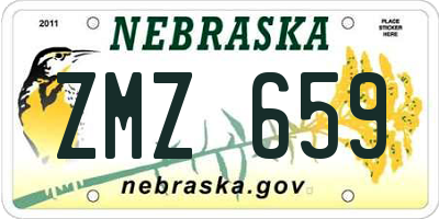 NE license plate ZMZ659