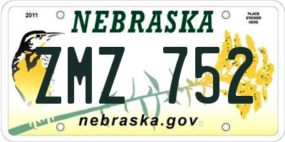 NE license plate ZMZ752