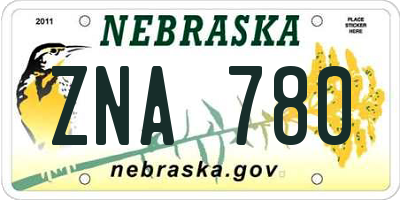NE license plate ZNA780