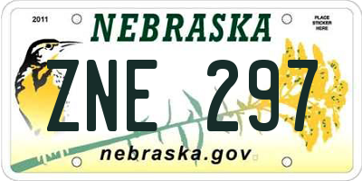 NE license plate ZNE297